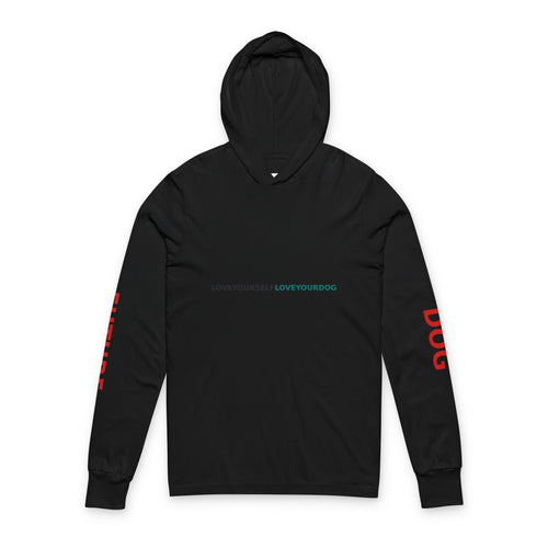 THE CHARLIE — LOVEYOURSELFLOVEYOURDOG Hooded Long Sleeve Tee Shirt
