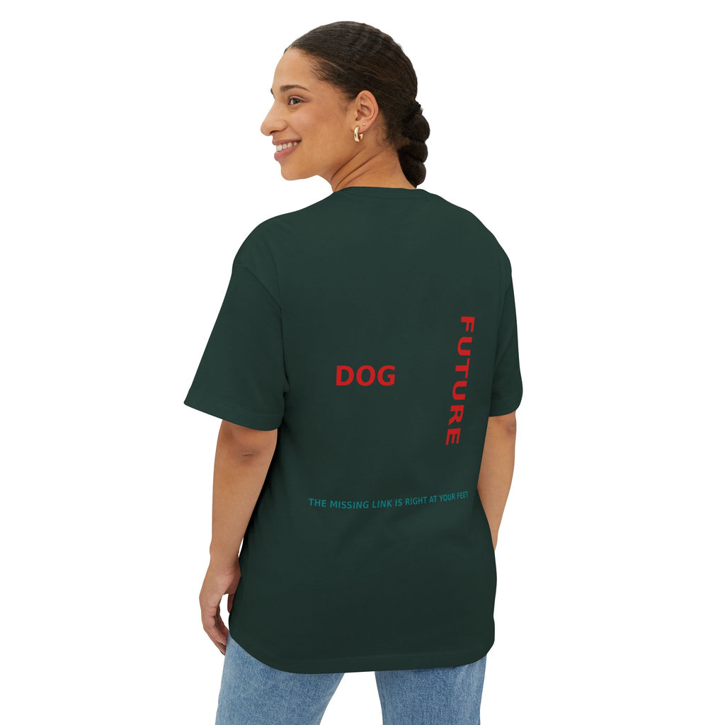 THE EMMA Boxy Tee — Vertical "Love Yourself, Love Your Dog" / "Future Dog" Minimal Tee