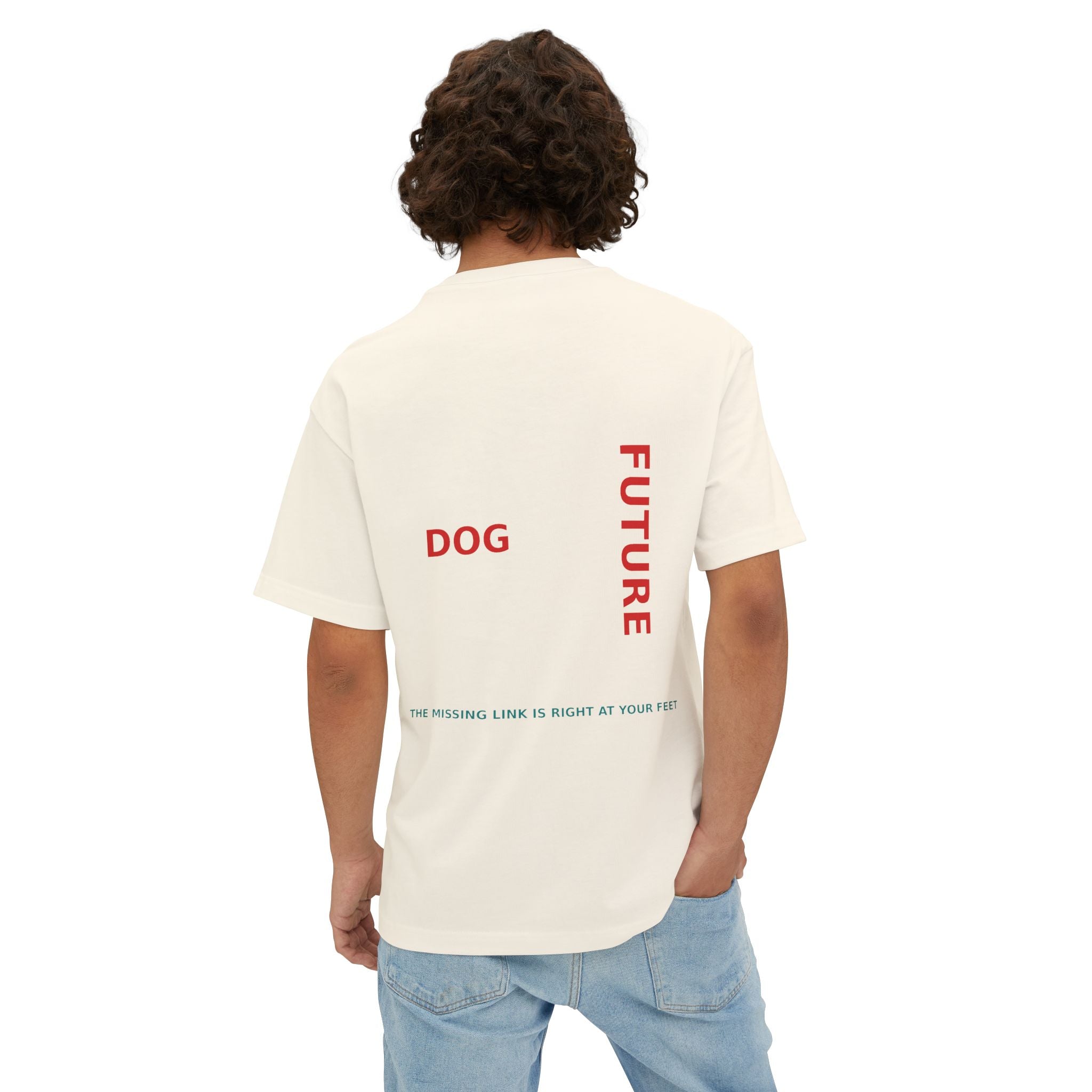 THE EMMA Boxy Tee — Vertical "Love Yourself, Love Your Dog" / "Future Dog" Minimal Tee
