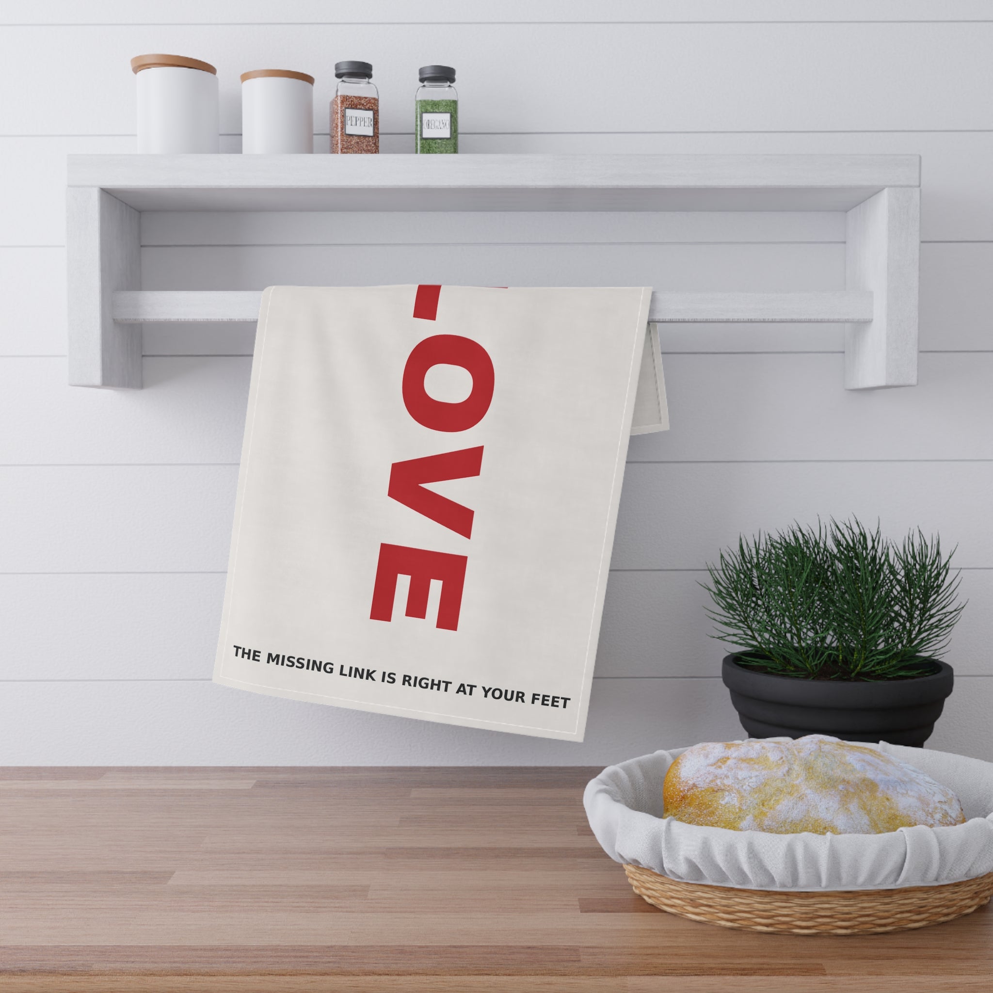 THE DIRTY- Dog Love Cotton Tea/Kitchen Towel — 'The Missing Link Is Right At Your Feet'