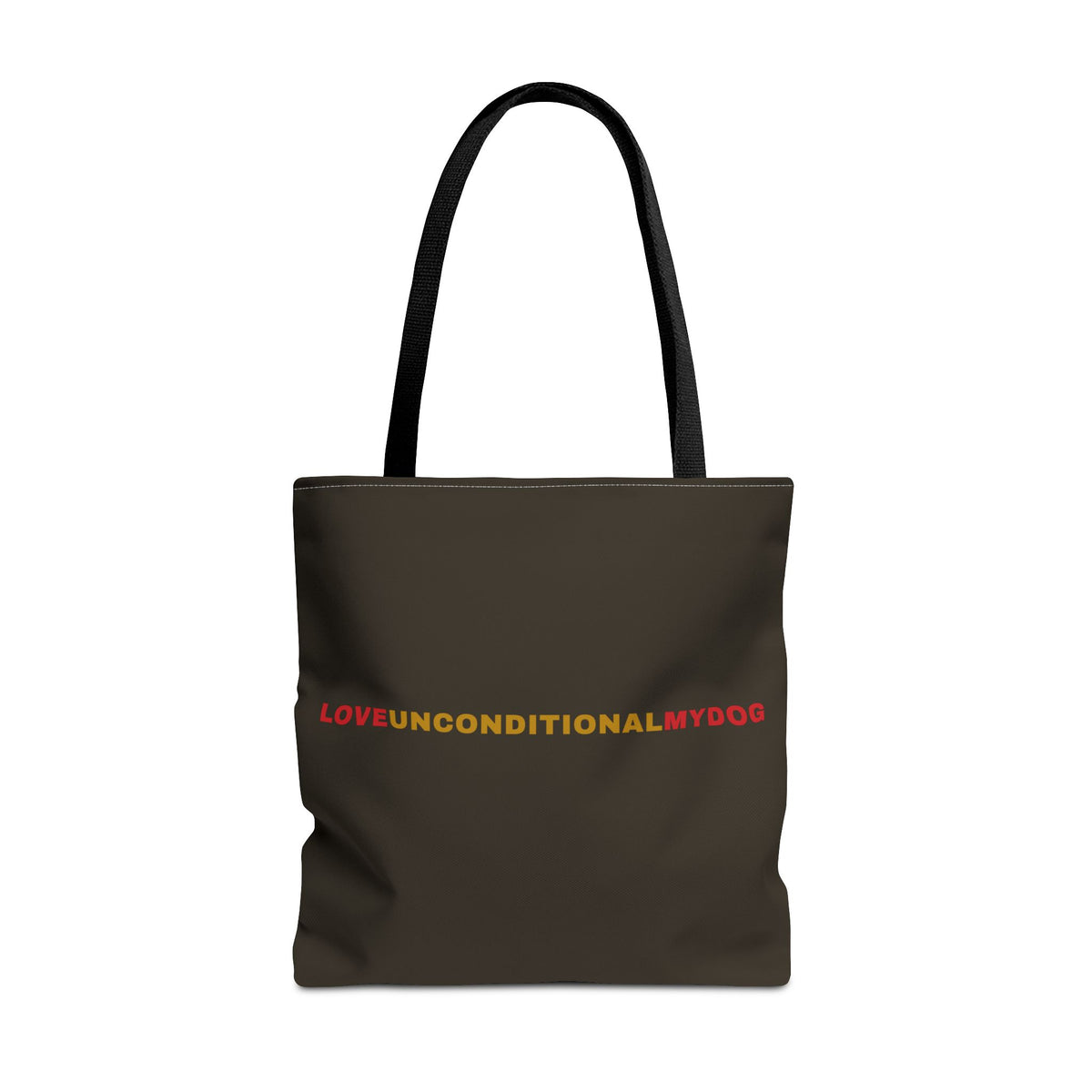 THE GLORY TOTE Love Unconditional My Dog Tote Bag — Maroon Dog Lover Tote (Text Design)