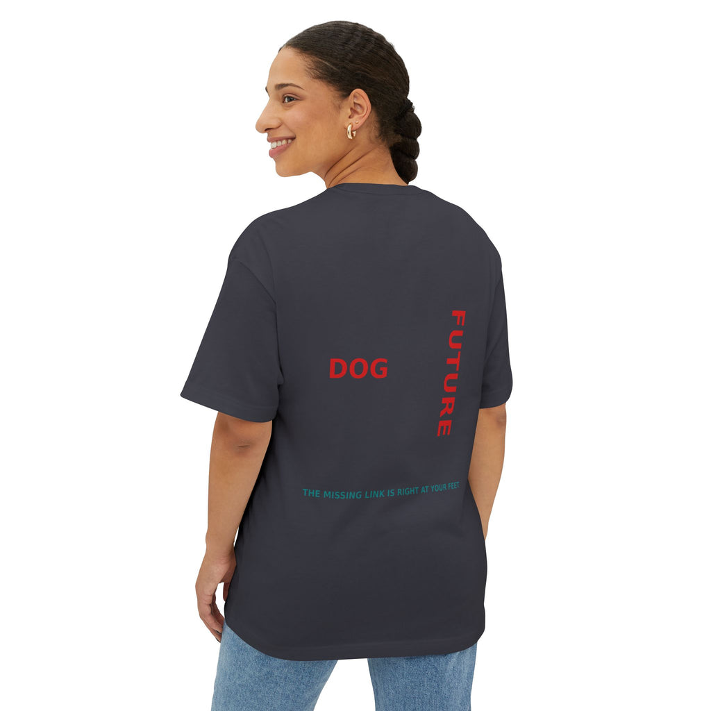 THE EMMA Boxy Tee — Vertical "Love Yourself, Love Your Dog" / "Future Dog" Minimal Tee