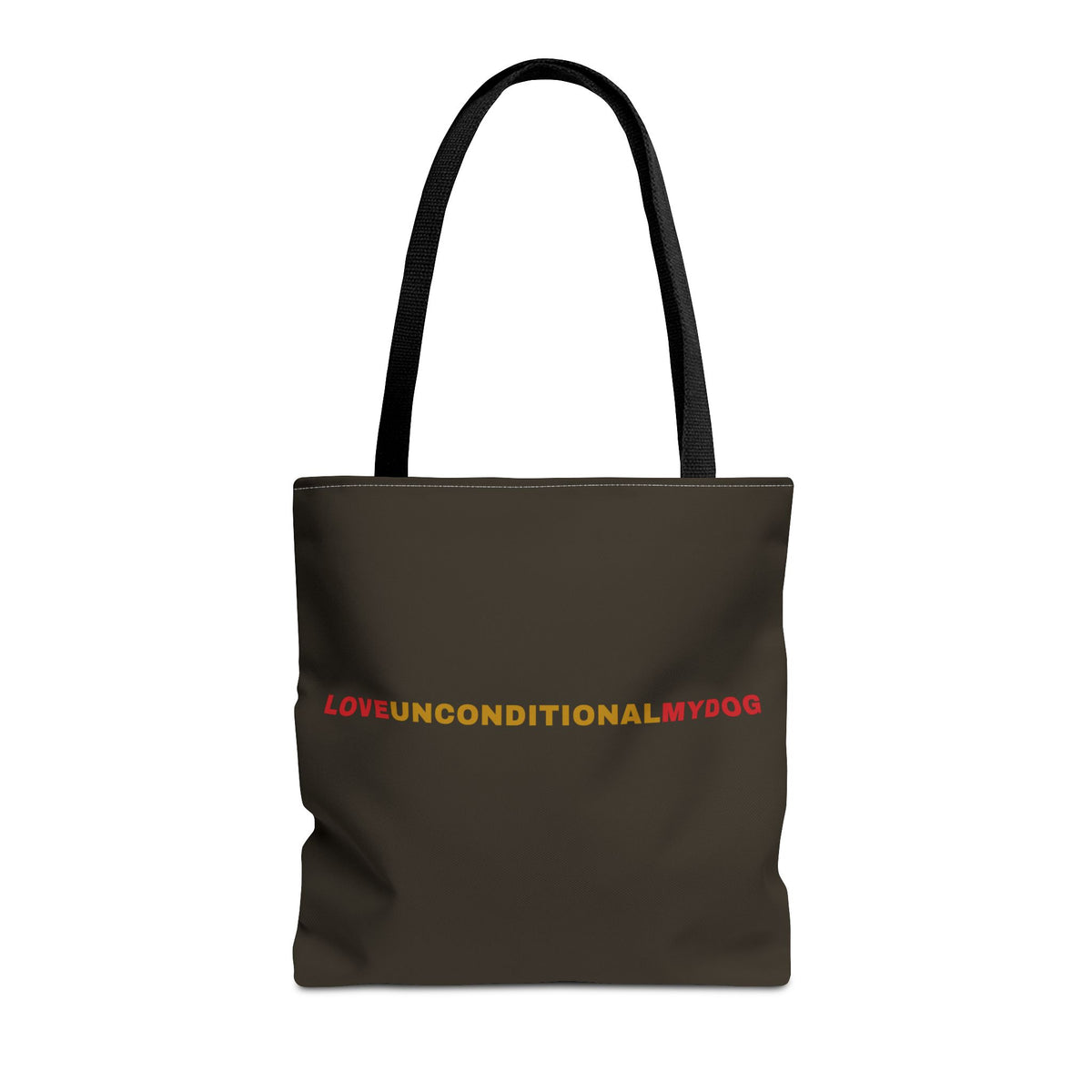 THE GLORY TOTE Love Unconditional My Dog Tote Bag — Maroon Dog Lover Tote (Text Design)