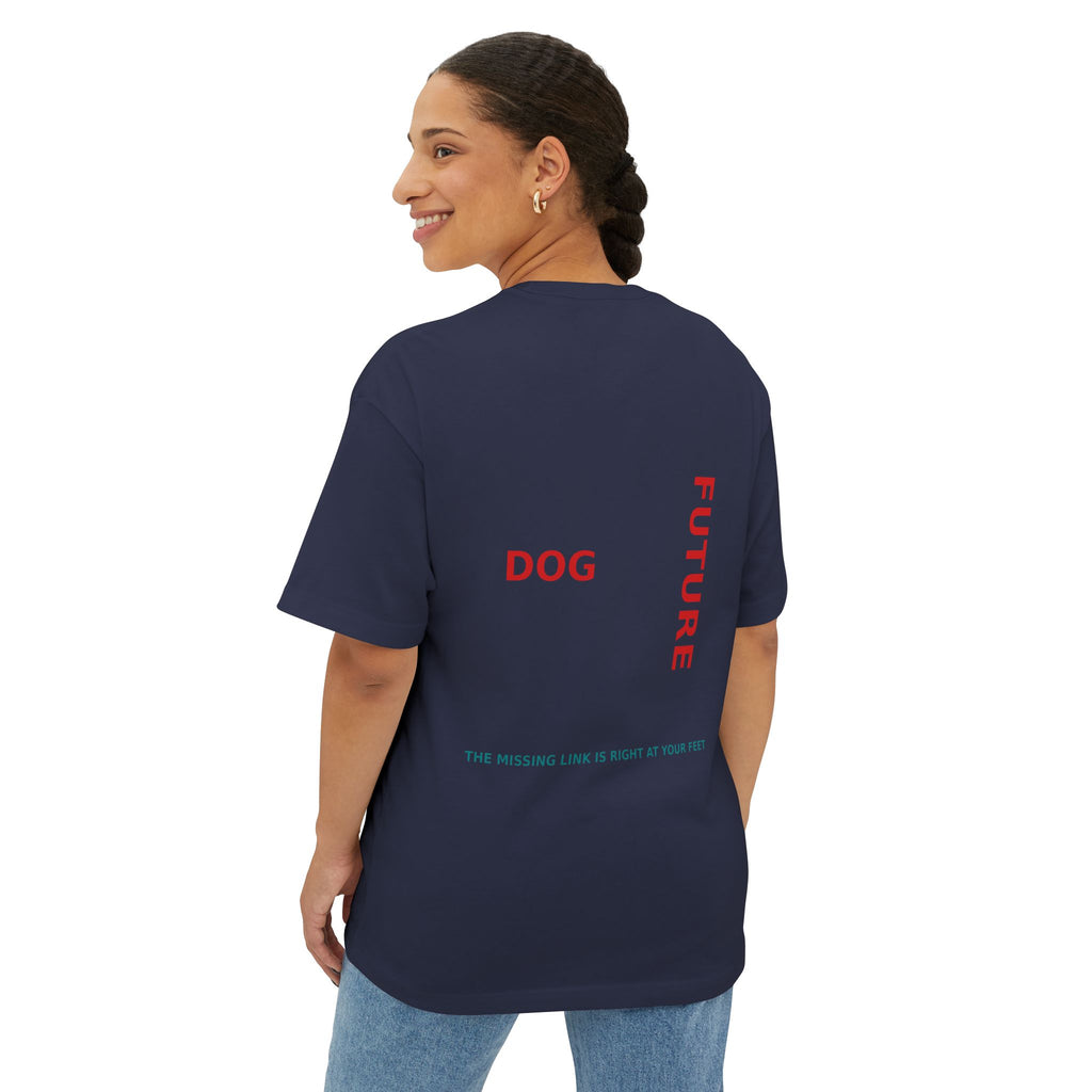 THE EMMA Boxy Tee — Vertical "Love Yourself, Love Your Dog" / "Future Dog" Minimal Tee