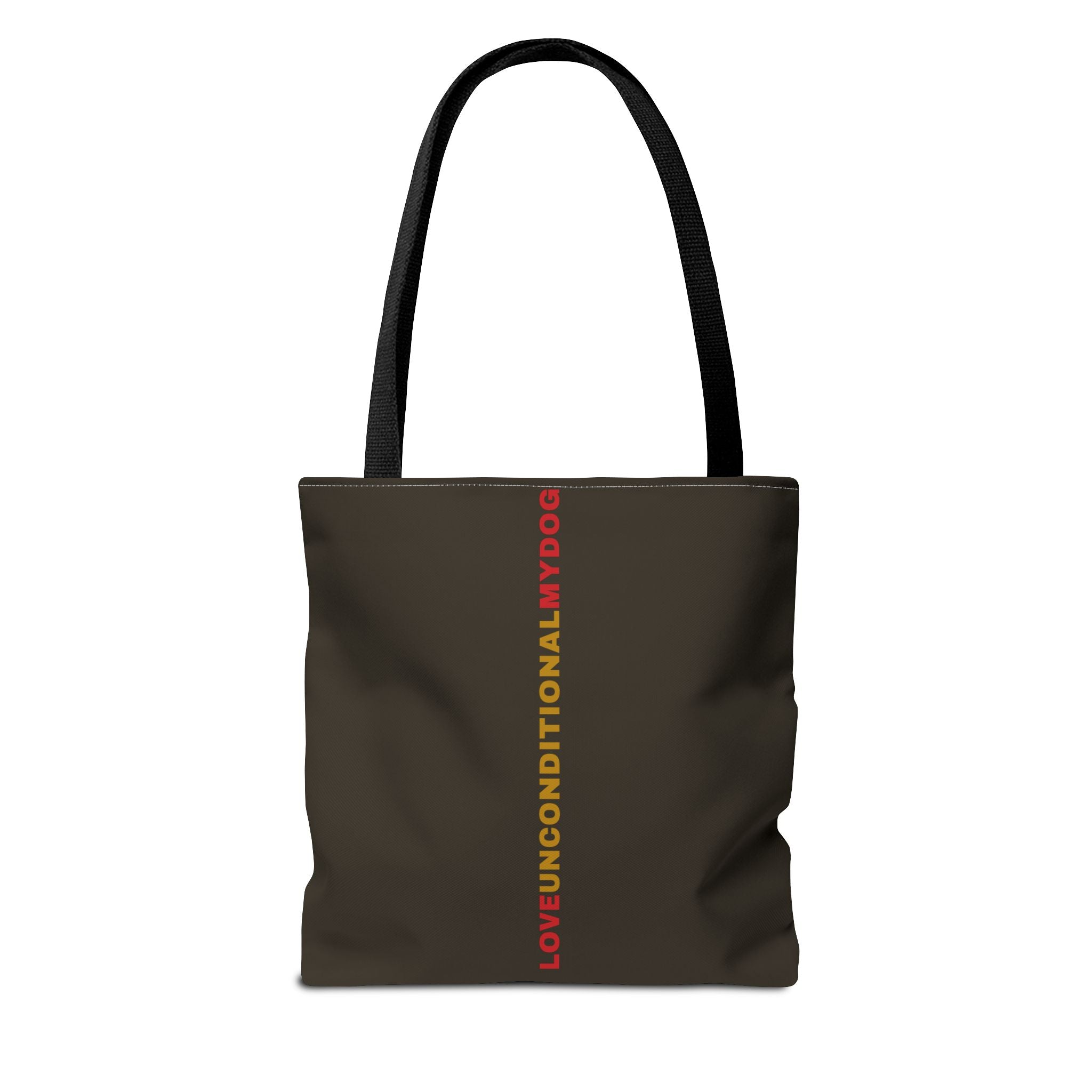 THE GLORY TOTE Love Unconditional My Dog Tote Bag — Maroon Dog Lover Tote (Text Design)