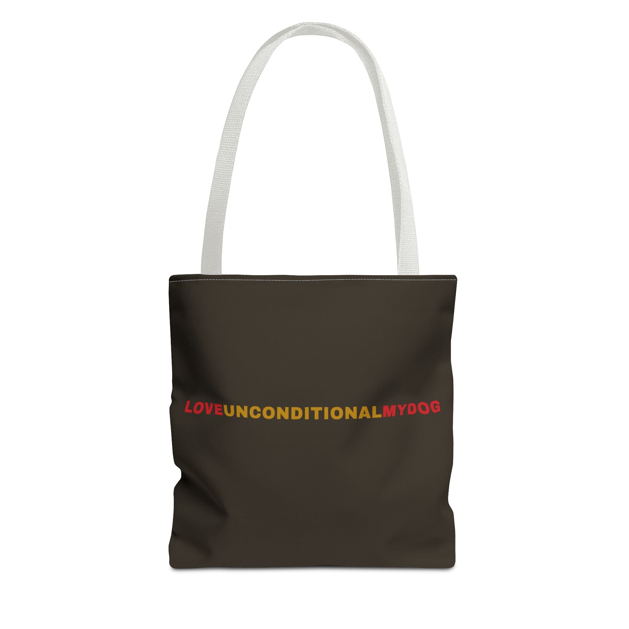 THE GLORY TOTE Love Unconditional My Dog Tote Bag — Maroon Dog Lover Tote (Text Design)